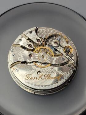 2368860 Hampden Running General Gen L Stark 12s 15j Pocket Watch Movement S/n