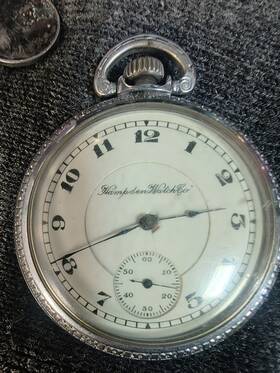 3328077 Hampden 17j Pocket Watch Aviator 1930 4992b