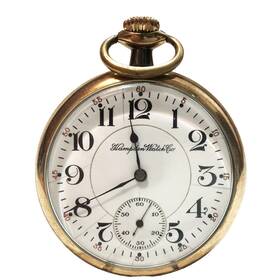 3405438 Hampden Grade Wm. Mckinley Model 5 17 Jewel Openface Gold Filled Pocket Watch