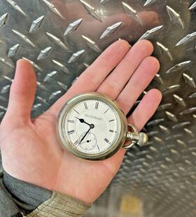 4045-3 Hampden 1899 Antique Sterling Pocket Watch