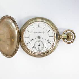681081 Hampden 1889 Gents 18s J.c. Perry 8k Solid Gold Hunting Case 15j Pocket Watch
