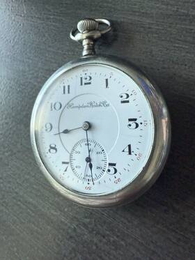 878-7 Hampden 1910 Watch Co. - Model 4 Sub Dial Dueber Grand 12s 17j Working