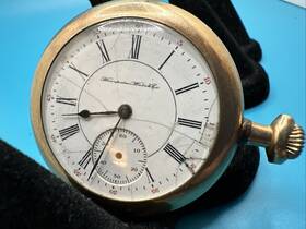 2280879 Hampden M4/2280879 Antique Pocket Watch Parts Only Dueber Grand 17 Jewel 12s Gf
