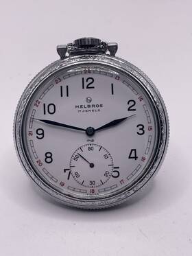 1052 Helbros Model 231 As Pocket Watch Running Strong