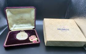 39102 Helbros Estate Find 10k Rose Gold Plated Case Mechanical Clean Movement Runs
