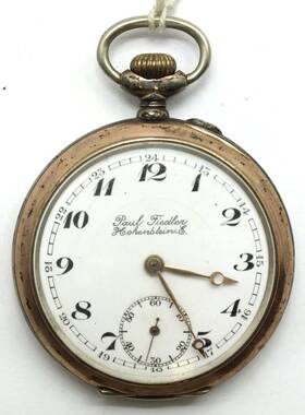 Lw103 Hera Cylinder 16 Size Silver Gold Trim 10 Jewel Pocket Watch Runs -