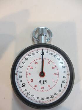 262781 Heuer E.d. And Co. Decimal 3 Seconds Timer With Minute Counter Stopwatch