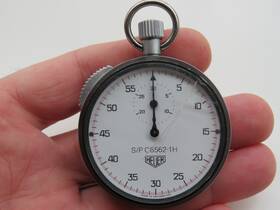 C6562-14 Heuer Vintage Mens Rare Stopwatch S/p Cal 7700