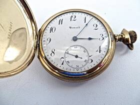 939749 Howard E. Watch Co. Keystone 1907 Hunting Case Pocket 17 Jewel Series 3