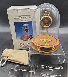 Hu8001 Hummel Mj Spring Dance Collectible Pendant Watch W Display Case Box And Coa