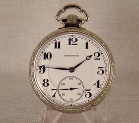 Illinois 107-railroad Burlington W.co 21j 14k White Gold Filled Open Face 16s Rr Pocket Watch