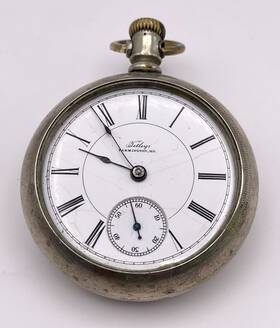 1218275 Illinois Antique Pocket Watch 18s Grade 104 15j Private Label Tetley Fahys Case