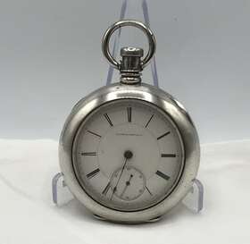 1881-1882 Illinois Antique Coin Silver Pocket Watch 18s 11j Grade 101 No Key