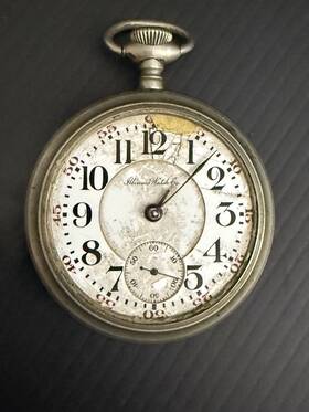2029953 Illinois Vtg 1900s Watch Co. Pocket #2029953 17 Jewels For Parts/repair