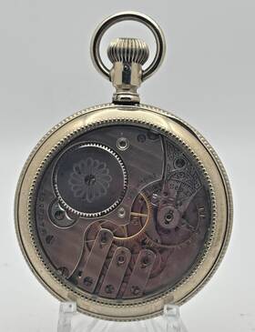 2092072 Illinois Salemans Case 15 Jewel Size 16 Open Face Pocket Watch Runs