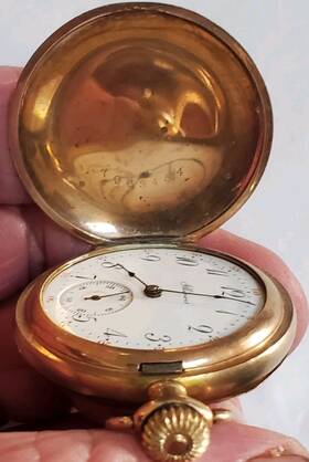 2186983 Illinois 1909 17j Pocket Watch In Windsor 20yr Gf Case Bwc Co Runs No Crystal