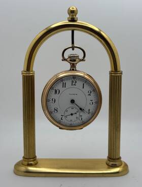 2445936 Illinois Gold Filled Half Hunter 17 Jewel Size 16 Pocket Watch Runs