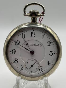2507365 Illinois Bunn Special 21 Jewel Size 18 Silverode Case Pocket Watch Runs