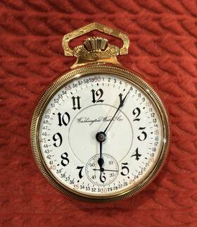 2592118 Illinois Washington Watch Co Inch Army And Navy 18s 21j Jeweler S Case Pocket Watch. Works