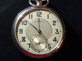 2872787 Illinois Pocket Watch #2872787 15 Jewels Open Face Running Keeps Good Time Rare