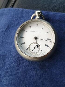 313587 Illinois 1880 Watch Co Springfield Pocket Currier Antique Open Face