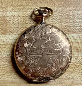 3454681 Illinois Beautiful Watch 10k Gold Filled Case Midland 7 Jewel 2 Adj. Movement