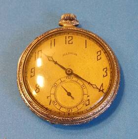 Illinois 345639 The Commodore 17j Gold Filled Full Hunter Pocket Watch 12s Manual