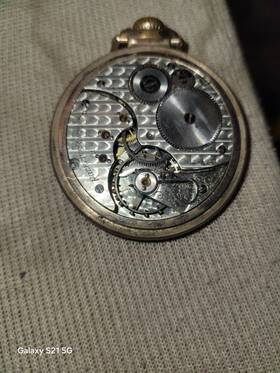 3744896 Illinois Rockford Watch Co Mechanical Pocket 15j Yellow Gold Open Face