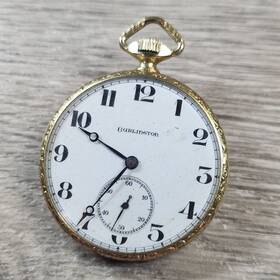 3838592 Illinois 1921 Burlington 12s Model 5 21j Pocket Watch 14k Gf Strata Case As-is
