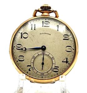 3944760 Illinois 17 Jewel Size 12 10k Gold Filled Open Face Pocket Watch Repair Parts