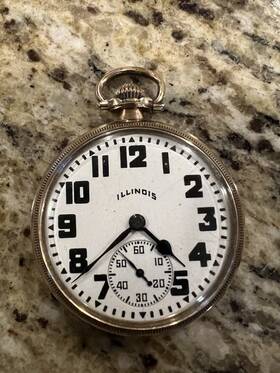 4037293 Illinois 1922 16s Bunn Special Railroad 21 Jewel Gold Filled Pocket Watch