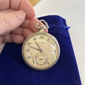 4196443 Illinois Watch Co Pocket 1923 Nickel Case #4196443 Working