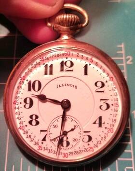 4319405 Illinois Pocket Watch 10k Gf 1923 Runs R.r. Inch Graded 3 Point 16 Jewels