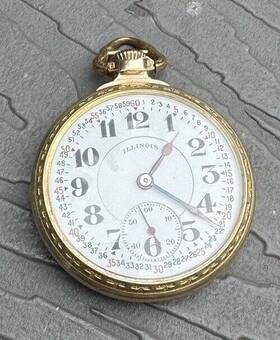 4404113 Illinois Vtg Gold Filled Bunn Special Pocket Watch 21 J Watchmaker 1923 Model 9