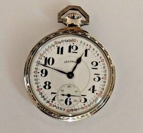 4492637 Illinois Bunn Special 16s 23j Railroad Pocket Watch 1924