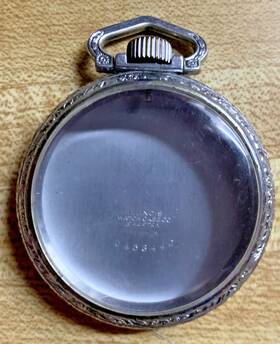 453442 Illinois Spartan 12s Pocket Watch Case Silver Tone Usa 49 Mm Beautiful Back