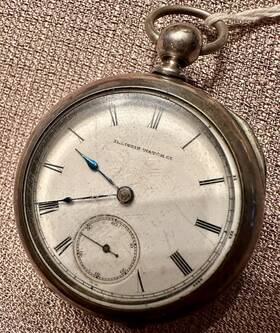 45432 Illinois Pocket Watch Keywind And Set 18 Size Coin Silver