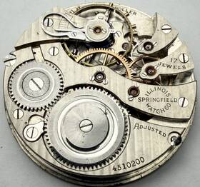 4629330 Illinois 1924 Grade 305 16s 17j Pocket Watch Movement Parts Or Repair