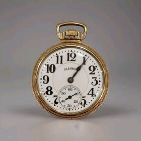 4782570 Illinois Antique 21 Jewels 60hr. Railroad Pocket Watch Bunn Special