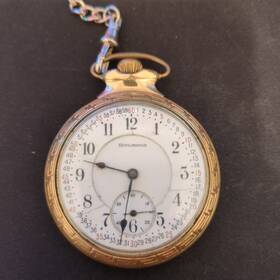 5081621 Illinois Antique 1917 Watch Co. Burlington 21j 16s Gold Filled Pocket