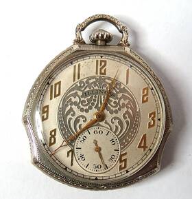 5414828 Illinois Antique 1931 Mens Spr 14k Gold F1lled 17ftj Manual 127 Pocket Watch