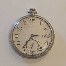 6312708 Illinois Antique Pocket Watch Wadsworth 25y Warranted 17j Model #6312708