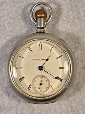 667317 Illinois 1886 Grade 2 18s 11j Key-wound Coin Silver Case Pocket Watch - Runs