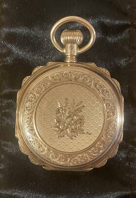 Illinois 6870206 Antique 1886 Inch Springfield 14k Solid Gold Pocket Watch Hunter Case