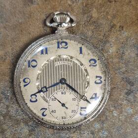 69725 Illinois The Marquis Autocrat 21 Jewels 14k Gold Filled Mechanical Pocket Watch