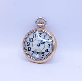 468063 Illinois 8-h429 Vintage Bunn Railyard 10k Gold Filled Pocket Watch #468063