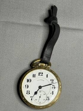 3989133 Illinois 8291 Watch Co 1922 Bunn Special Antique Railroad Grade Pocket
