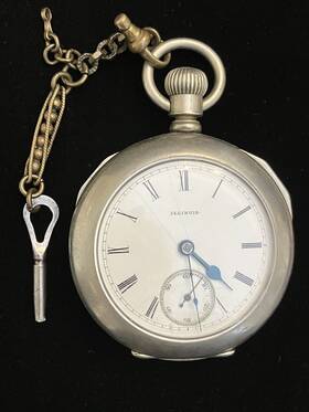 1887-working Illinois 881702 Antique Illinos Watch Co. Pocket Watch-7j 18s With Key Seconds Sub