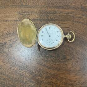 911770 Illinois Watch Co Pocket Double Hinged Vintage