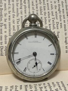 9573 Illinois Springfield Silveroid Key Wind Pocket Watch 56mm # #4